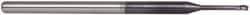 Accupro - 0.055", 0.082" LOC, 1/8" Shank Diam, 2-1/2" OAL, 3 Flute, Solid Carbide Square End Mill - Single End, AlTiN Finish, Spiral Flute, 30° Helix, Centercutting, Series Miniature - USA Tool & Supply