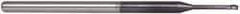 Accupro - 0.055", 0.082" LOC, 1/8" Shank Diam, 2-1/2" OAL, 3 Flute, Solid Carbide Square End Mill - Single End, AlTiN Finish, Spiral Flute, 30° Helix, Centercutting, Series Miniature - USA Tool & Supply