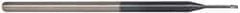 Accupro - 0.04", 0.06" LOC, 1/8" Shank Diam, 2-1/2" OAL, 3 Flute, Solid Carbide Square End Mill - Single End, AlTiN Finish, Spiral Flute, 30° Helix, Centercutting, Series Miniature - USA Tool & Supply