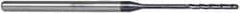Accupro - 0.06" Diam, 1/2" LOC, 3 Flute Solid Carbide Ball End Mill - AlTiN Finish, Single End, 2-1/2" OAL, 1/8" Shank Diam, Spiral Flute - USA Tool & Supply