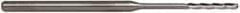 Accupro - 0.07" Diam, 1/2" LOC, 3 Flute Solid Carbide Ball End Mill - Uncoated, Single End, 2-1/2" OAL, 1/8" Shank Diam, Spiral Flute - USA Tool & Supply