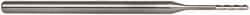 Accupro - 0.05" Diam, 0.3" LOC, 3 Flute Solid Carbide Ball End Mill - Uncoated, Single End, 2-1/2" OAL, 1/8" Shank Diam, Spiral Flute - USA Tool & Supply