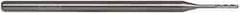 Accupro - 0.04" Diam, 0.2" LOC, 3 Flute Solid Carbide Ball End Mill - Uncoated, Single End, 2-1/2" OAL, 1/8" Shank Diam, Spiral Flute - USA Tool & Supply