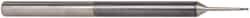 Accupro - 1/32" Diam, 1/32" LOC, 2 Flute Solid Carbide Ball End Mill - AlTiN Finish, Single End, 4" OAL, 1/4" Shank Diam, Spiral Flute - USA Tool & Supply