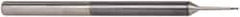 Accupro - 1/32" Diam, 1/32" LOC, 2 Flute Solid Carbide Ball End Mill - AlTiN Finish, Single End, 4" OAL, 1/4" Shank Diam, Spiral Flute - USA Tool & Supply
