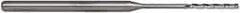 Accupro - 0.06", 1/2" LOC, 1/8" Shank Diam, 2-1/2" OAL, 3 Flute, Solid Carbide Square End Mill - Single End, Uncoated, Spiral Flute, 30° Helix, Centercutting, Series Miniature - USA Tool & Supply