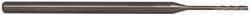 Accupro - 0.05", 0.3" LOC, 1/8" Shank Diam, 2-1/2" OAL, 3 Flute, Solid Carbide Square End Mill - Single End, Uncoated, Spiral Flute, 30° Helix, Centercutting, Series Miniature - USA Tool & Supply