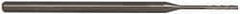 Accupro - 0.05", 0.3" LOC, 1/8" Shank Diam, 2-1/2" OAL, 3 Flute, Solid Carbide Square End Mill - Single End, Uncoated, Spiral Flute, 30° Helix, Centercutting, Series Miniature - USA Tool & Supply