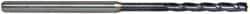 Accupro - 0.1", 3/4" LOC, 1/8" Shank Diam, 2-1/2" OAL, 3 Flute, Solid Carbide Square End Mill - Single End, AlTiN Finish, Spiral Flute, 30° Helix, Centercutting, Series Miniature - USA Tool & Supply