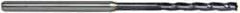 Accupro - 0.1", 3/4" LOC, 1/8" Shank Diam, 2-1/2" OAL, 3 Flute, Solid Carbide Square End Mill - Single End, AlTiN Finish, Spiral Flute, 30° Helix, Centercutting, Series Miniature - USA Tool & Supply