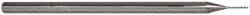 Accupro - 0.02", 0.03" LOC, 1/8" Shank Diam, 2-1/2" OAL, 3 Flute, Solid Carbide Square End Mill - Single End, Uncoated, Spiral Flute, 30° Helix, Centercutting, Right Hand Cut, Right Hand Flute, Series Miniature - USA Tool & Supply