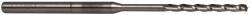 Accupro - 0.08", 3/4" LOC, 1/8" Shank Diam, 2-1/2" OAL, 3 Flute, Solid Carbide Square End Mill - Single End, Uncoated, Spiral Flute, 30° Helix, Centercutting, Series Miniature - USA Tool & Supply