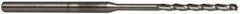 Accupro - 0.08", 3/4" LOC, 1/8" Shank Diam, 2-1/2" OAL, 3 Flute, Solid Carbide Square End Mill - Single End, Uncoated, Spiral Flute, 30° Helix, Centercutting, Series Miniature - USA Tool & Supply
