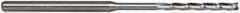 Accupro - 0.09", 3/4" LOC, 1/8" Shank Diam, 2-1/2" OAL, 3 Flute, Solid Carbide Square End Mill - Single End, Uncoated, Spiral Flute, 30° Helix, Centercutting, Series Miniature - USA Tool & Supply