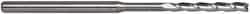 Accupro - 0.1", 3/4" LOC, 1/8" Shank Diam, 2-1/2" OAL, 3 Flute, Solid Carbide Square End Mill - Single End, Uncoated, Spiral Flute, 30° Helix, Centercutting, Series Miniature - USA Tool & Supply