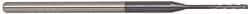 Accupro - 0.05", 0.3" LOC, 1/8" Shank Diam, 2-1/2" OAL, 3 Flute, Solid Carbide Square End Mill - Single End, AlTiN Finish, Spiral Flute, 30° Helix, Centercutting, Series Miniature - USA Tool & Supply