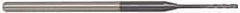 Accupro - 0.05", 0.3" LOC, 1/8" Shank Diam, 2-1/2" OAL, 3 Flute, Solid Carbide Square End Mill - Single End, AlTiN Finish, Spiral Flute, 30° Helix, Centercutting, Series Miniature - USA Tool & Supply