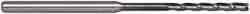 Accupro - 0.09", 0.135" LOC, 1/8" Shank Diam, 2-1/2" OAL, 3 Flute, Solid Carbide Square End Mill - Single End, AlTiN Finish, Spiral Flute, 30° Helix, Centercutting, Right Hand Cut, Right Hand Flute, Series Miniature - USA Tool & Supply