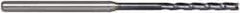 Accupro - 0.09", 0.135" LOC, 1/8" Shank Diam, 2-1/2" OAL, 3 Flute, Solid Carbide Square End Mill - Single End, AlTiN Finish, Spiral Flute, 30° Helix, Centercutting, Right Hand Cut, Right Hand Flute, Series Miniature - USA Tool & Supply