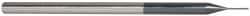 Accupro - 0.02", 0.03" LOC, 1/8" Shank Diam, 2-1/2" OAL, 3 Flute, Solid Carbide Square End Mill - Single End, AlTiN Finish, Spiral Flute, 30° Helix, Centercutting, Right Hand Cut, Right Hand Flute, Series Miniature - USA Tool & Supply
