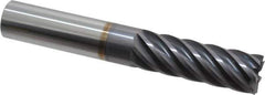 Accupro - 3/4", 2-1/4" LOC, 3/4" Shank Diam, 5" OAL, 7 Flute, Solid Carbide Square End Mill - Single End, AlTiN Finish, Spiral Flute, 37.50° Helix, Centercutting, Right Hand Cut, Right Hand Flute - USA Tool & Supply