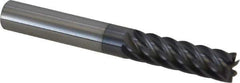 Accupro - 3/8", 1-1/4" LOC, 3/8" Shank Diam, 3" OAL, 7 Flute, Solid Carbide Square End Mill - Single End, AlTiN Finish, Spiral Flute, 37.50° Helix, Centercutting, Right Hand Cut, Right Hand Flute - USA Tool & Supply