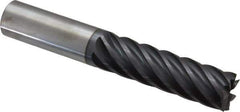 Accupro - 5/8", 2-1/8" LOC, 5/8" Shank Diam, 4" OAL, 7 Flute, Solid Carbide Square End Mill - Single End, AlTiN Finish, Spiral Flute, 37.50° Helix, Centercutting, Right Hand Cut, Right Hand Flute - USA Tool & Supply
