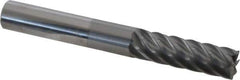 Accupro - 1/2", 7 Flute, Single End, Solid Carbide, 0.02" Corner Radius End Mill - 4" OAL, 37° Helix, Right Hand Flute, 1-5/8" LOC, Right Hand Cut - USA Tool & Supply