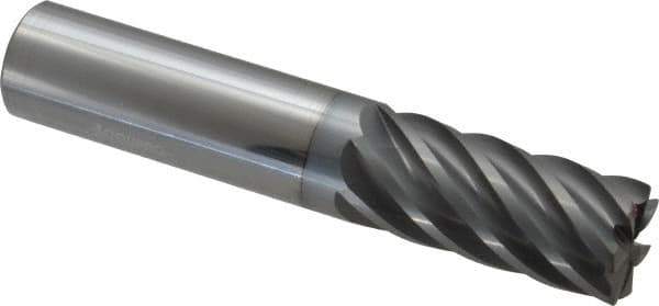 Accupro - 3/4", 7 Flute, Single End, Solid Carbide, 0.03" Corner Radius End Mill - 4" OAL, 37° Helix, Right Hand Flute, 1-5/8" LOC, Right Hand Cut - USA Tool & Supply