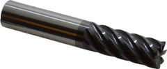 Accupro - 1/2", 7 Flute, Single End, Solid Carbide, 0.02" Corner Radius End Mill - 3" OAL, 37° Helix, Right Hand Flute, 1-1/4" LOC, Right Hand Cut - USA Tool & Supply