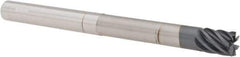 Accupro - 1/2", 5/8" LOC, 1/2" Shank Diam, 6" OAL, 7 Flute, Solid Carbide Square End Mill - Single End, AlTiN Finish, Spiral Flute, 37.50° Helix, Centercutting, Right Hand Cut, Right Hand Flute - USA Tool & Supply