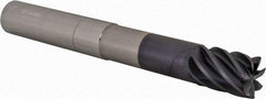 Accupro - 3/4", 1" LOC, 3/4" Shank Diam, 6" OAL, 7 Flute, Solid Carbide Square End Mill - Single End, AlTiN Finish, Spiral Flute, 37.50° Helix, Centercutting, Right Hand Cut, Right Hand Flute - USA Tool & Supply