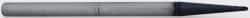 Accupro - 0.025" Diam, 0.075" LOC, 4 Flute Solid Carbide Ball End Mill - Uncoated, Single End, 1-1/2" OAL, 1/8" Shank Diam, Spiral Flute - USA Tool & Supply
