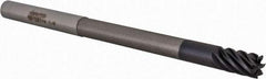 Accupro - 1/4", 3/8" LOC, 1/4" Shank Diam, 4" OAL, 7 Flute, Solid Carbide Square End Mill - Single End, AlTiN Finish, Spiral Flute, 37.50° Helix, Centercutting, Right Hand Cut, Right Hand Flute - USA Tool & Supply