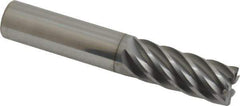 Accupro - 1/2", 7 Flute, Single End, Solid Carbide, 0.02" Corner Radius End Mill - 3" OAL, 37° Helix, Right Hand Flute, 1-1/4" LOC, Right Hand Cut - USA Tool & Supply