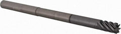 Accupro - 3/8", 1/2" LOC, 3/8" Shank Diam, 6" OAL, 7 Flute, Solid Carbide Square End Mill - Single End, nACRo Finish, Spiral Flute, 37.50° Helix, Centercutting, Right Hand Cut, Right Hand Flute - USA Tool & Supply