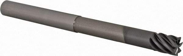 Accupro - 1/2", 5/8" LOC, 1/2" Shank Diam, 6" OAL, 7 Flute, Solid Carbide Square End Mill - Single End, nACRo Finish, Spiral Flute, 37.50° Helix, Centercutting, Right Hand Cut, Right Hand Flute - USA Tool & Supply