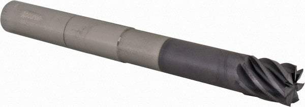 Accupro - 5/8", 3/4" LOC, 5/8" Shank Diam, 6" OAL, 7 Flute, Solid Carbide Square End Mill - Single End, AlTiN Finish, Spiral Flute, 37.50° Helix, Centercutting, Right Hand Cut, Right Hand Flute - USA Tool & Supply