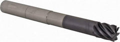 Accupro - 5/8", 3/4" LOC, 5/8" Shank Diam, 6" OAL, 7 Flute, Solid Carbide Square End Mill - Single End, AlTiN Finish, Spiral Flute, 37.50° Helix, Centercutting, Right Hand Cut, Right Hand Flute - USA Tool & Supply
