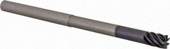 Accupro - 3/8", 1/2" LOC, 3/8" Shank Diam, 6" OAL, 7 Flute, Solid Carbide Square End Mill - Single End, AlTiN Finish, Spiral Flute, 37.50° Helix, Centercutting, Right Hand Cut, Right Hand Flute - USA Tool & Supply