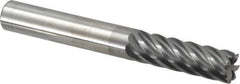 Accupro - 1/2", 7 Flute, Single End, Solid Carbide, 0.03" Corner Radius End Mill - 4" OAL, 37° Helix, Right Hand Flute, 1-5/8" LOC, Right Hand Cut - USA Tool & Supply