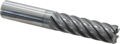 Accupro - 5/8", 7 Flute, Single End, Solid Carbide, 0.03" Corner Radius End Mill - 4" OAL, 37° Helix, Right Hand Flute, 2-1/8" LOC, Right Hand Cut - USA Tool & Supply