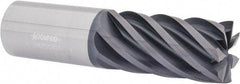 Accupro - 1", 2" LOC, 1" Shank Diam, 4" OAL, 7 Flute, Solid Carbide Square End Mill - Single End, AlTiN Finish, Spiral Flute, 37.50° Helix, Centercutting, Right Hand Cut, Right Hand Flute - USA Tool & Supply