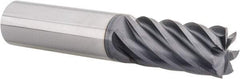 Accupro - 3/4", 1-5/8" LOC, 3/4" Shank Diam, 4" OAL, 7 Flute, Solid Carbide Square End Mill - Single End, AlTiN Finish, Spiral Flute, 37.50° Helix, Centercutting, Right Hand Cut, Right Hand Flute - USA Tool & Supply