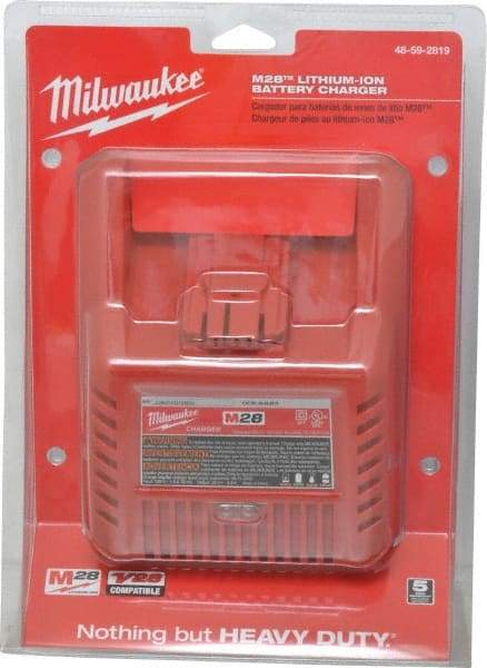 Milwaukee Tool - 28 Volt, 1 Battery Lithium-Ion Power Tool Charger - 1 hr to Charge - USA Tool & Supply