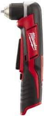 Milwaukee Tool - 12 Volt 3/8" Chuck Right Angle Handle Cordless Drill - 0-800 RPM, Keyless Chuck, Reversible, Lithium-Ion Batteries Not Included - USA Tool & Supply