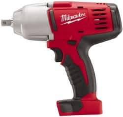 Milwaukee Tool - 1/2" Drive 18 Volt Pistol Grip Cordless Impact Wrench & Ratchet - 0 to 1,900 RPM, 0 to 2,200 BPM, 450 Ft/Lb Torque, Lithium-Ion Batteries Not Included - USA Tool & Supply