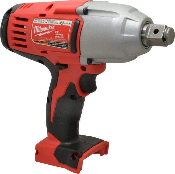 Milwaukee Tool - 3/4" Drive 18 Volt Pistol Grip Cordless Impact Wrench & Ratchet - 0 to 1,900 RPM, 0 to 2,200 BPM, 525 Ft/Lb Torque, Lithium-Ion Batteries Not Included - USA Tool & Supply