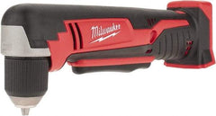 Milwaukee Tool - 18 Volt 3/8" Chuck Right Angle Handle Cordless Drill - 0-1500 RPM, Keyless Chuck, Reversible, Lithium-Ion Batteries Not Included - USA Tool & Supply