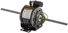 US Motors - 1/4 hp, OPAO Enclosure, Auto Thermal Protection, 1,075 RPM, 277 Volt, 60 Hz, Single Phase Permanent Split Capacitor (PSC) Motor - Size 48YZ Frame, Stud Mount, 3 Speed, Sleeve Bearings, 1.5 Full Load Amps, A Class Insulation, CCW Lead End - USA Tool & Supply